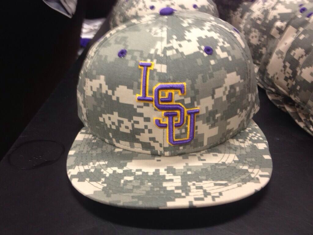 LSU's camo hats.