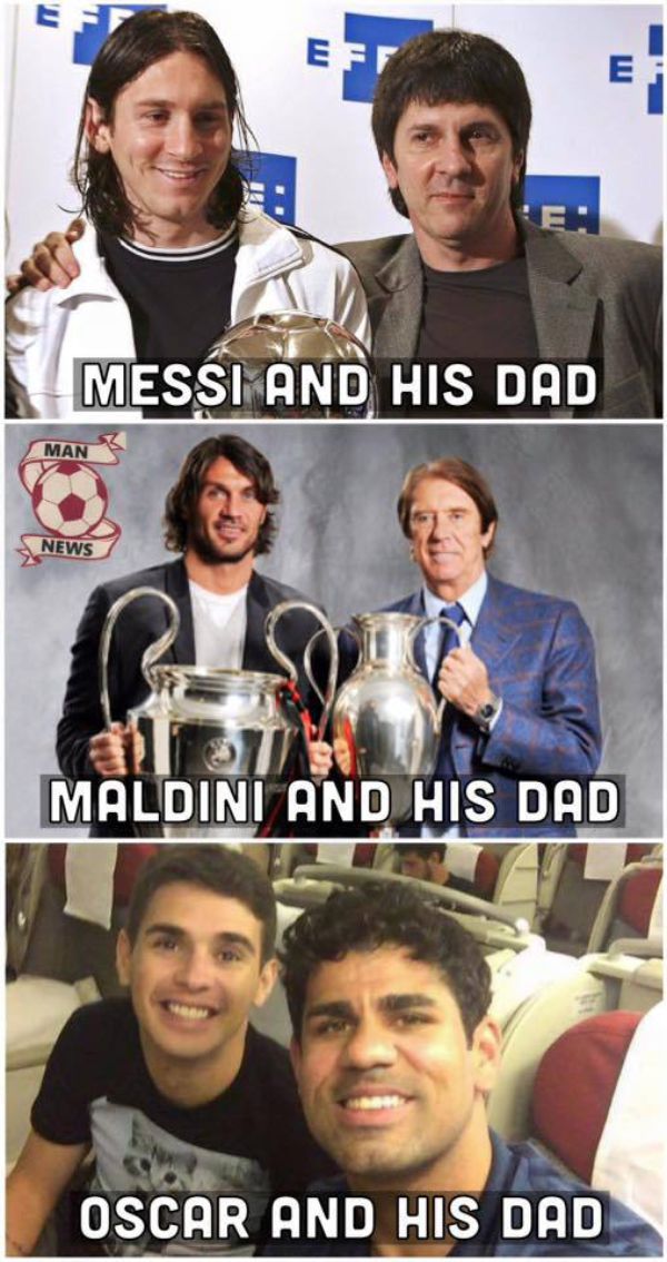 Footballers With Their Dads