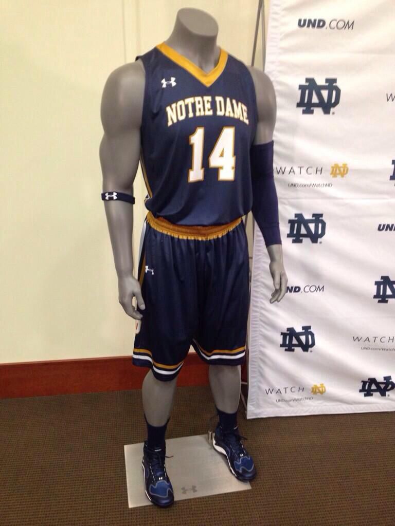 Notre Dame's Under Armour basketball uniforms.