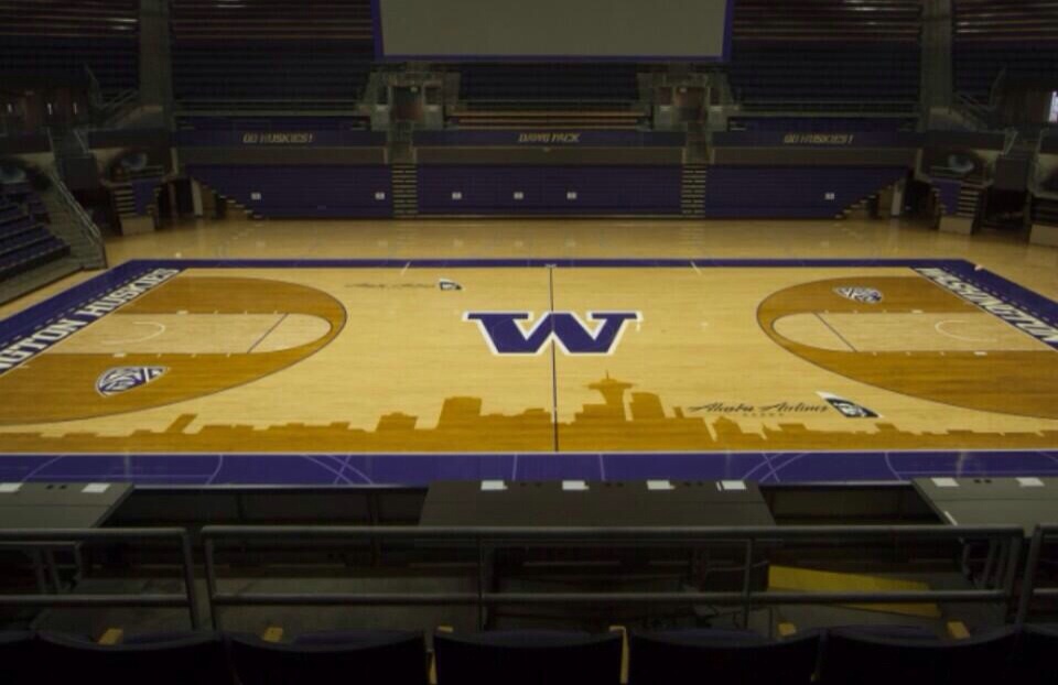 Washington's new basketball court design.