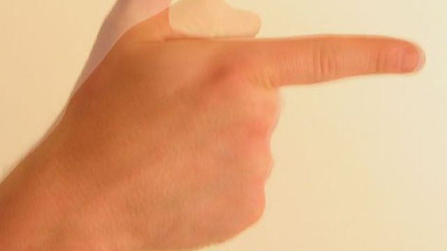 Over finger. Over finger