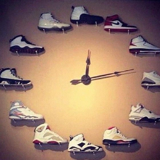 Jordan Clock. All of the shoes are in order from 112 o'clock.