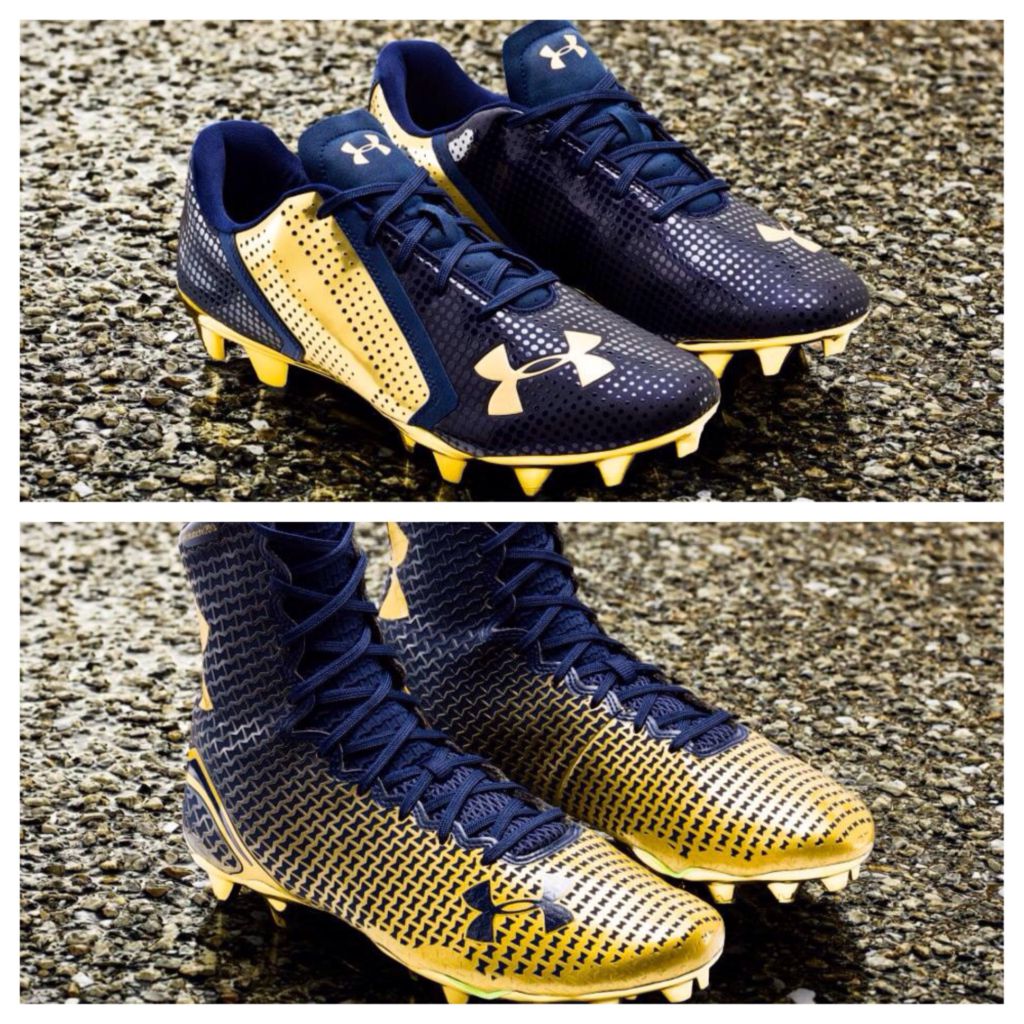 Notre Dame's Under Armour cleats