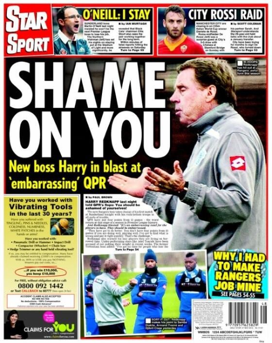 The back page of tomorrow's Daily Star