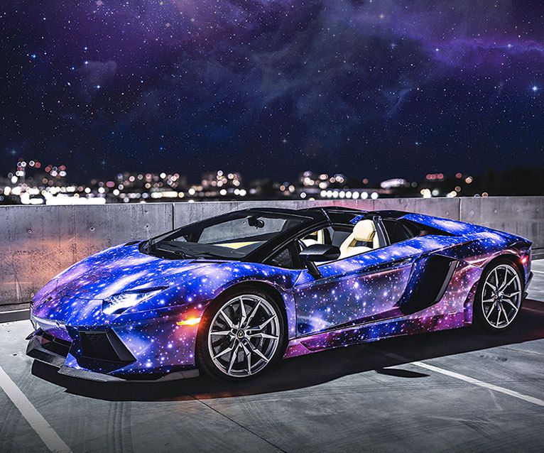 vs paint car wrap Lamborghini Paint Galaxy Job