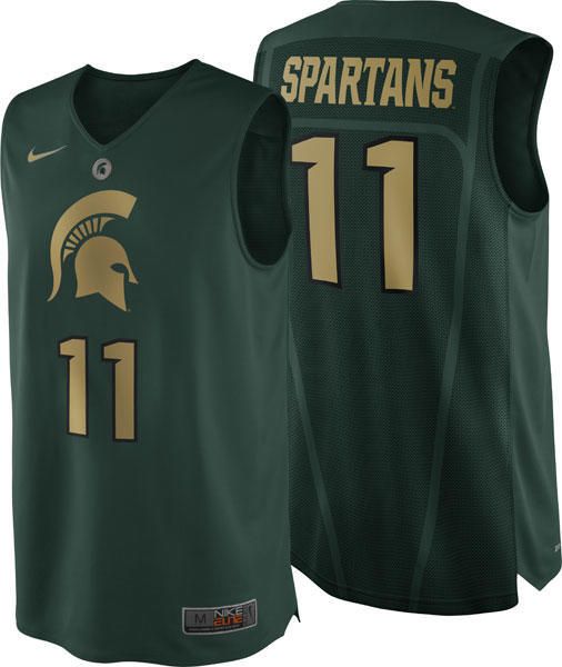 New Michigan State Pro Combat Basketball Jersey (via SpartanSports)
