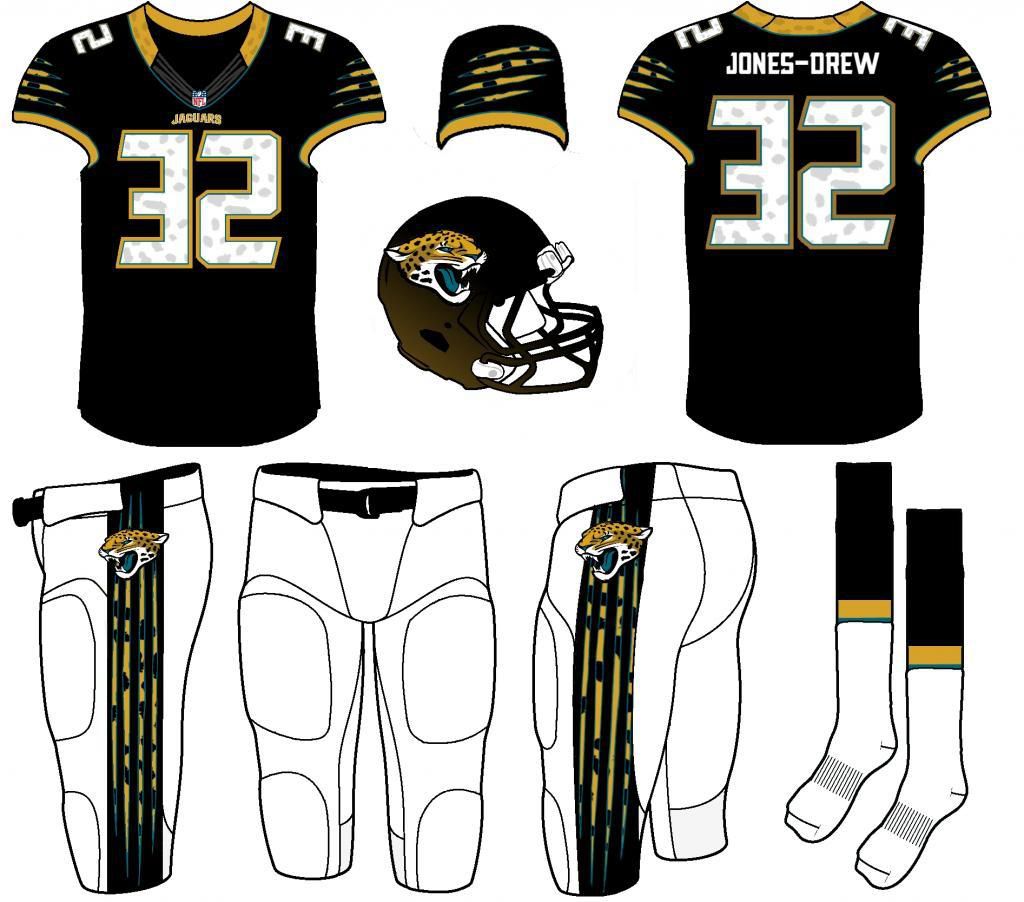 Jacksonville Jaguars 2013 concept uniform.. very sleek looking! MustSee.