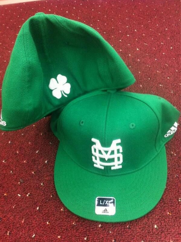 Mississippi State’s green hats for tomorrow baseball game vs LSU.