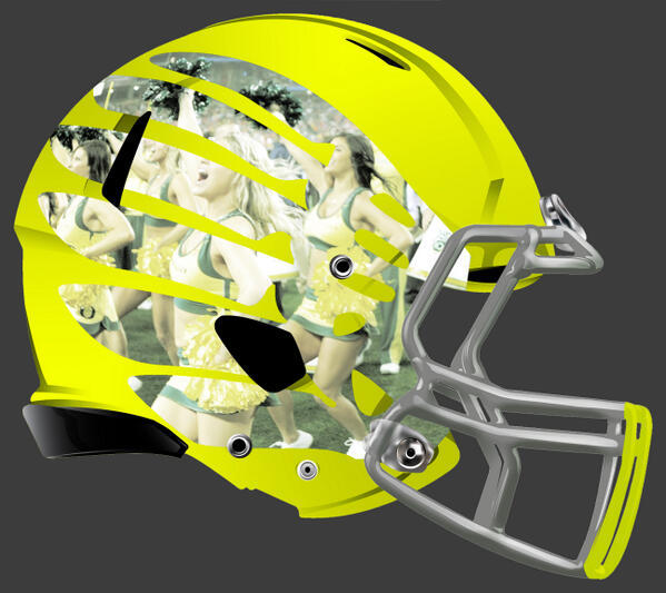Oregon Ducks cheerleader concept helmet. (via jakenevill)
