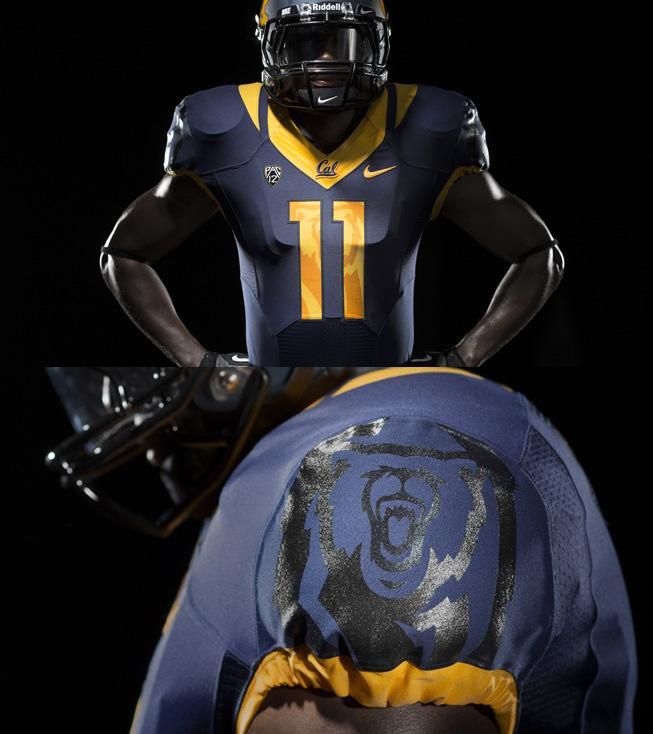 Cal Bears unveil new blue Nike football uniforms for 2013 season.