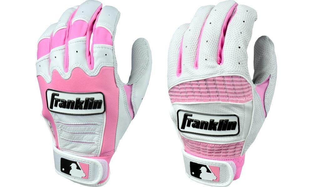 Pink MLB Batting Gloves being worn today for Mother's Day.