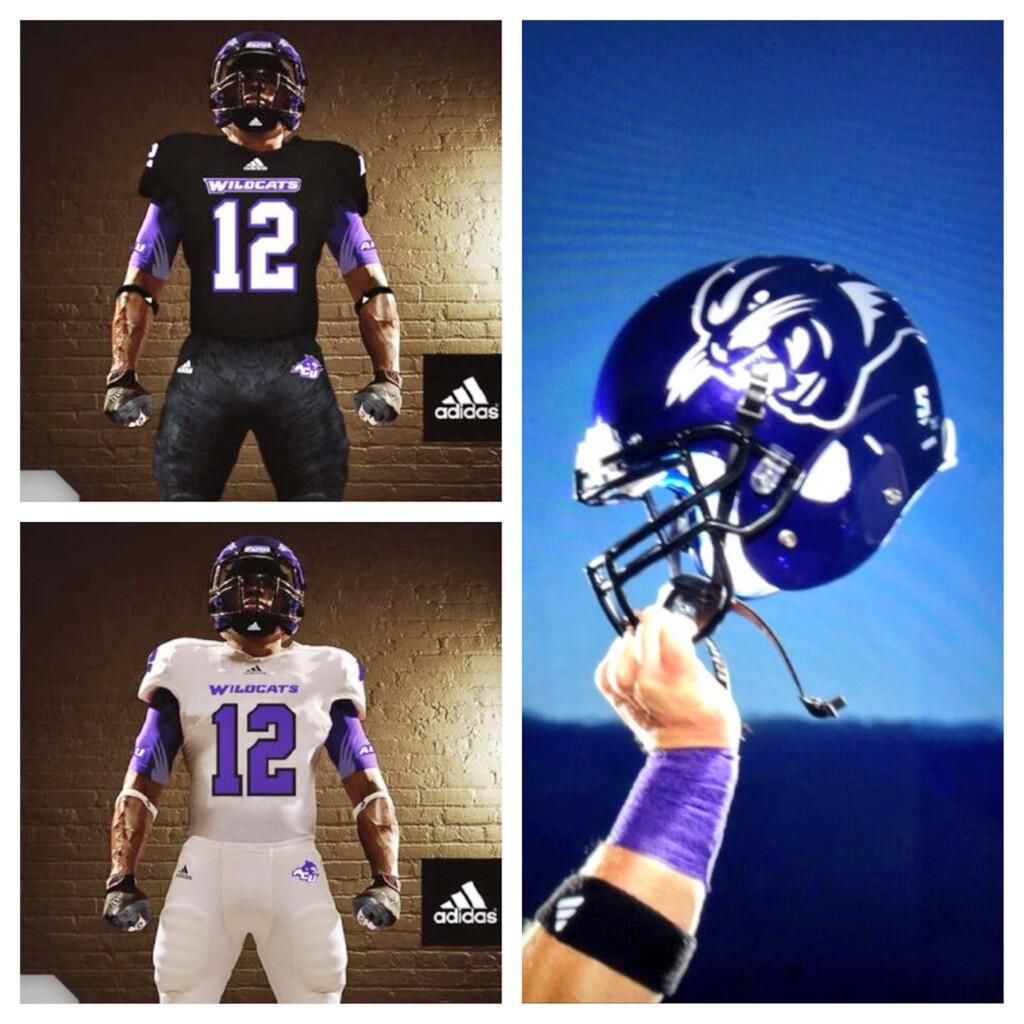 Abilene Christian University's new football jerseys and helmet for the