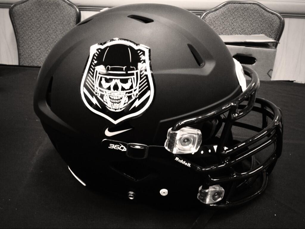 The official helmet for "The Opening" Lineman Challenge.