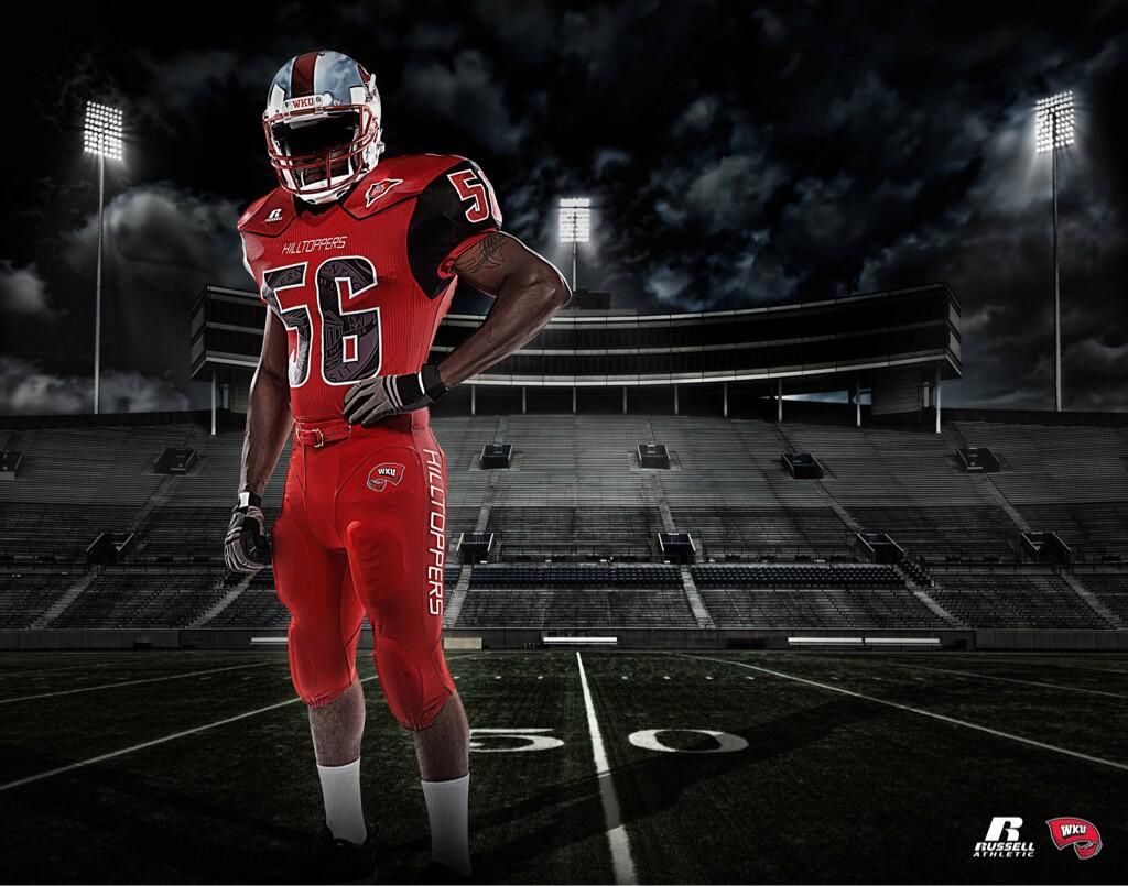New red football uniforms for Western Kentucky.