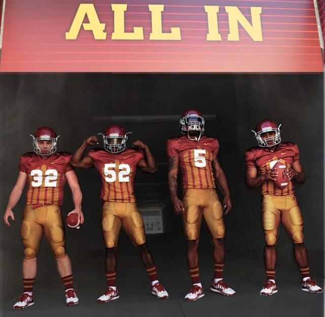 Iowa State's throwback football uniforms.