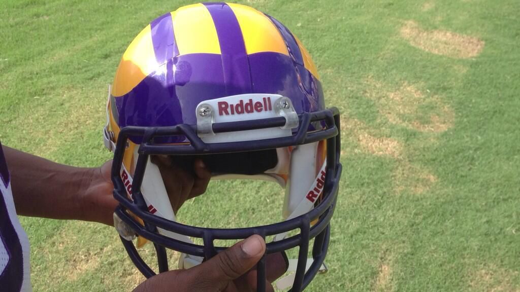 St. Martinville High School (LA) new football helmets.