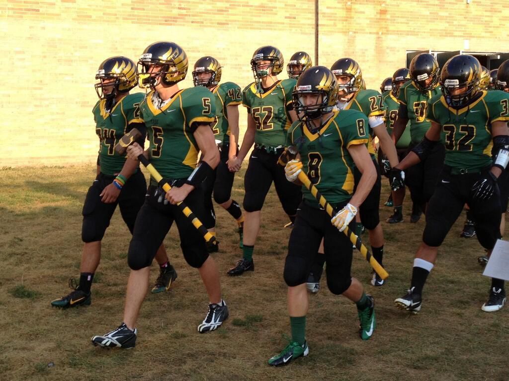 Case High School (WI) sick new wing football helmets. (via HealyAwards)