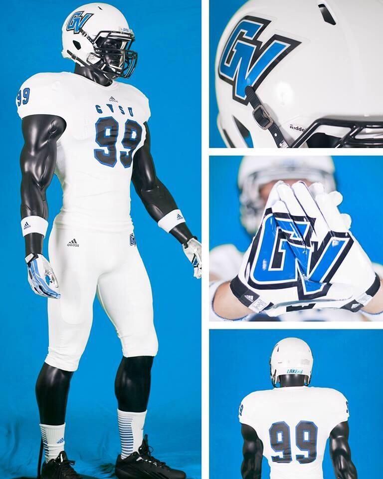 Grand Valley State's white football uniforms.