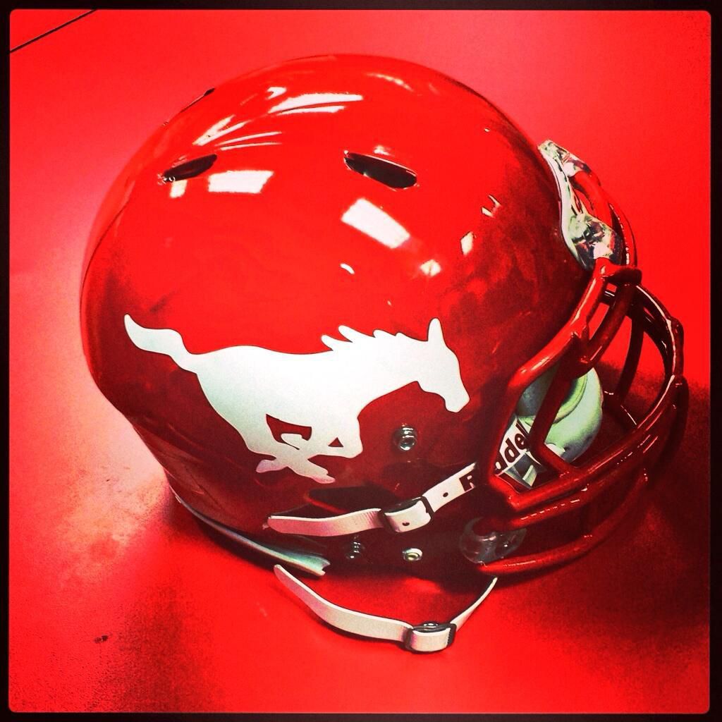 SMU's new football helmets for today.