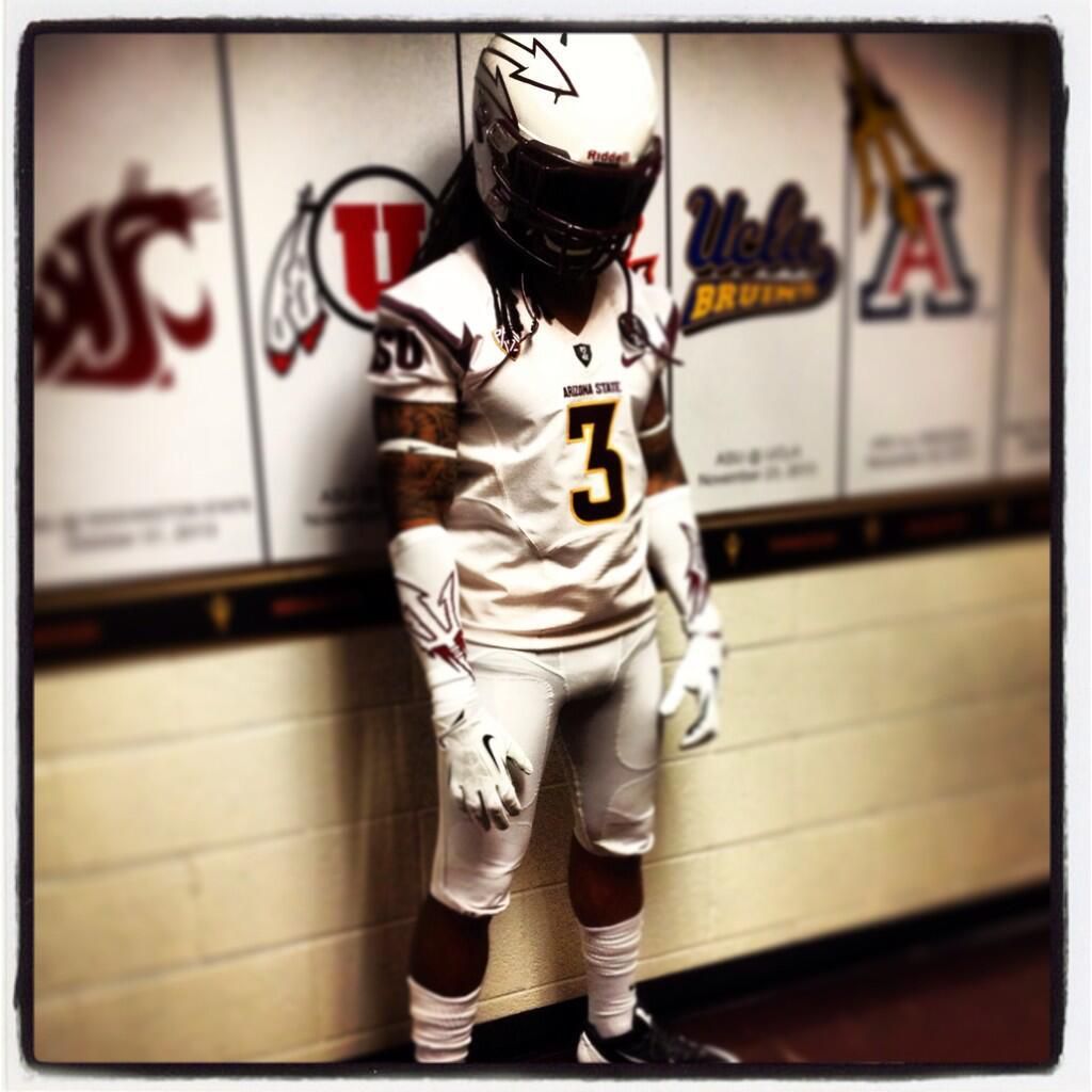 Arizona State's icy white football uniforms.