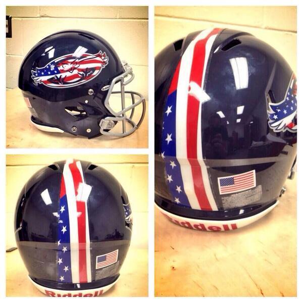 FAU's Military Appreciation football helmets for today. (via PhilHecken)