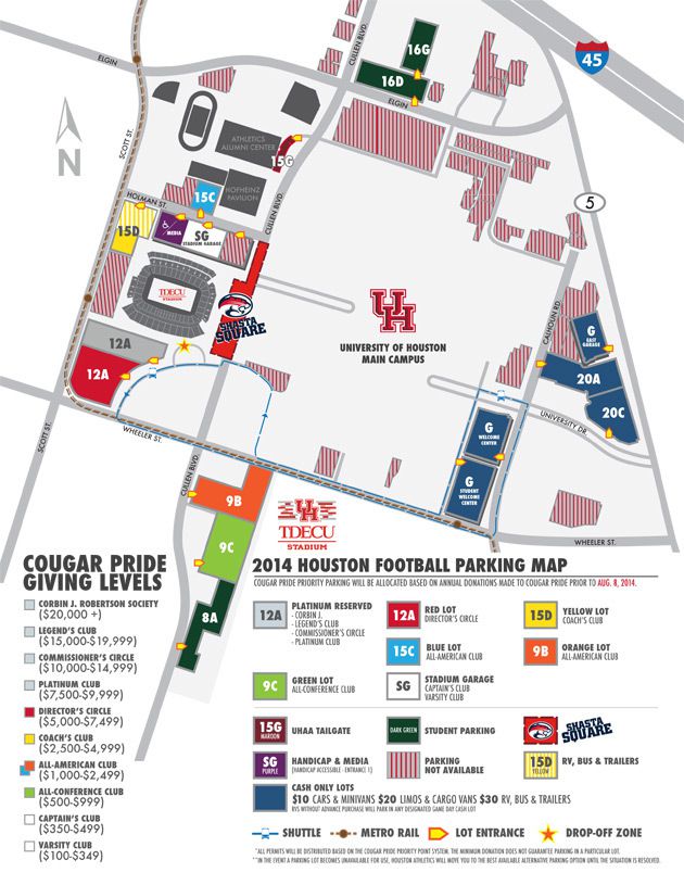 University Of Houston Parking Map - Maps Catalog Online