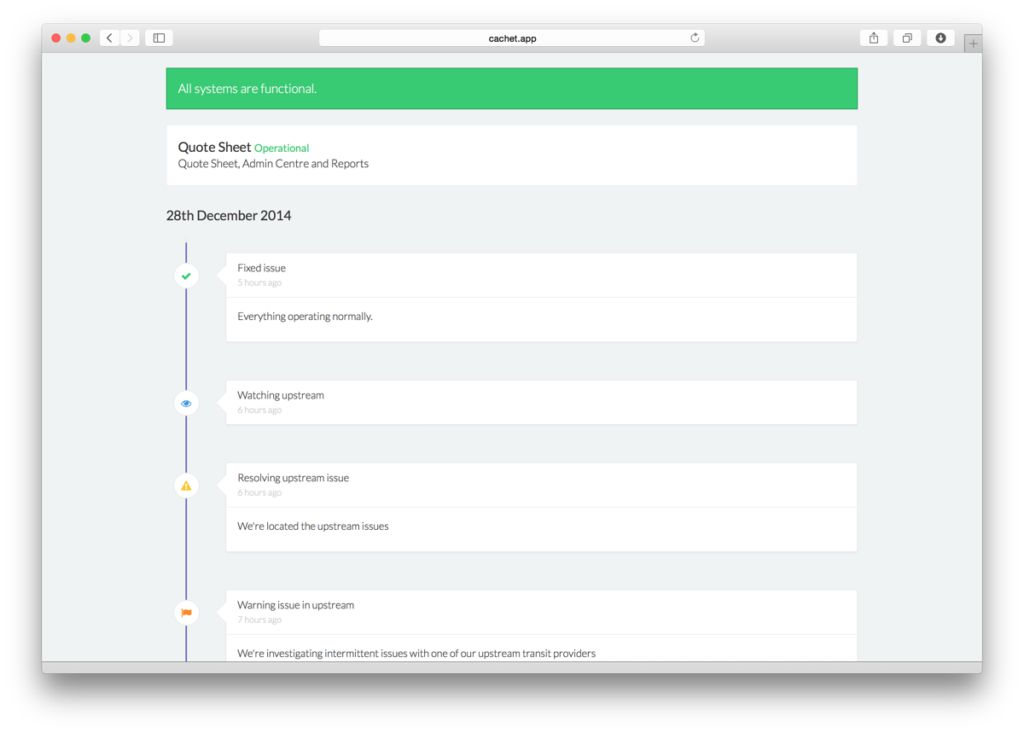 cachethq.io's Hangs - LockerDome