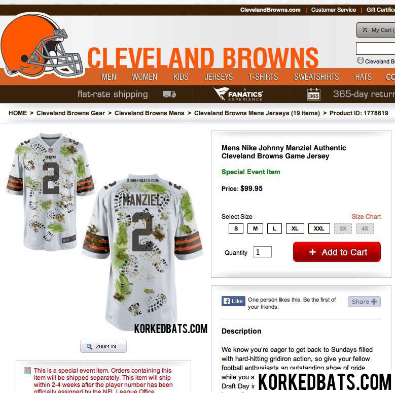 Johnny Manziel Jersey Browns