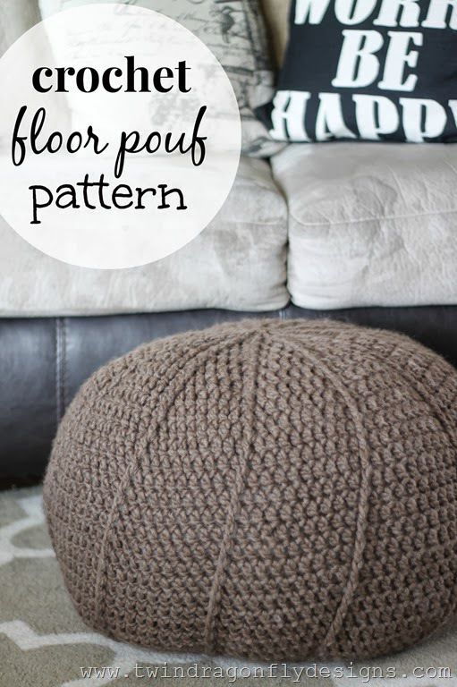 Dragonfly Designs: Free Crochet Floor Pouf Pattern