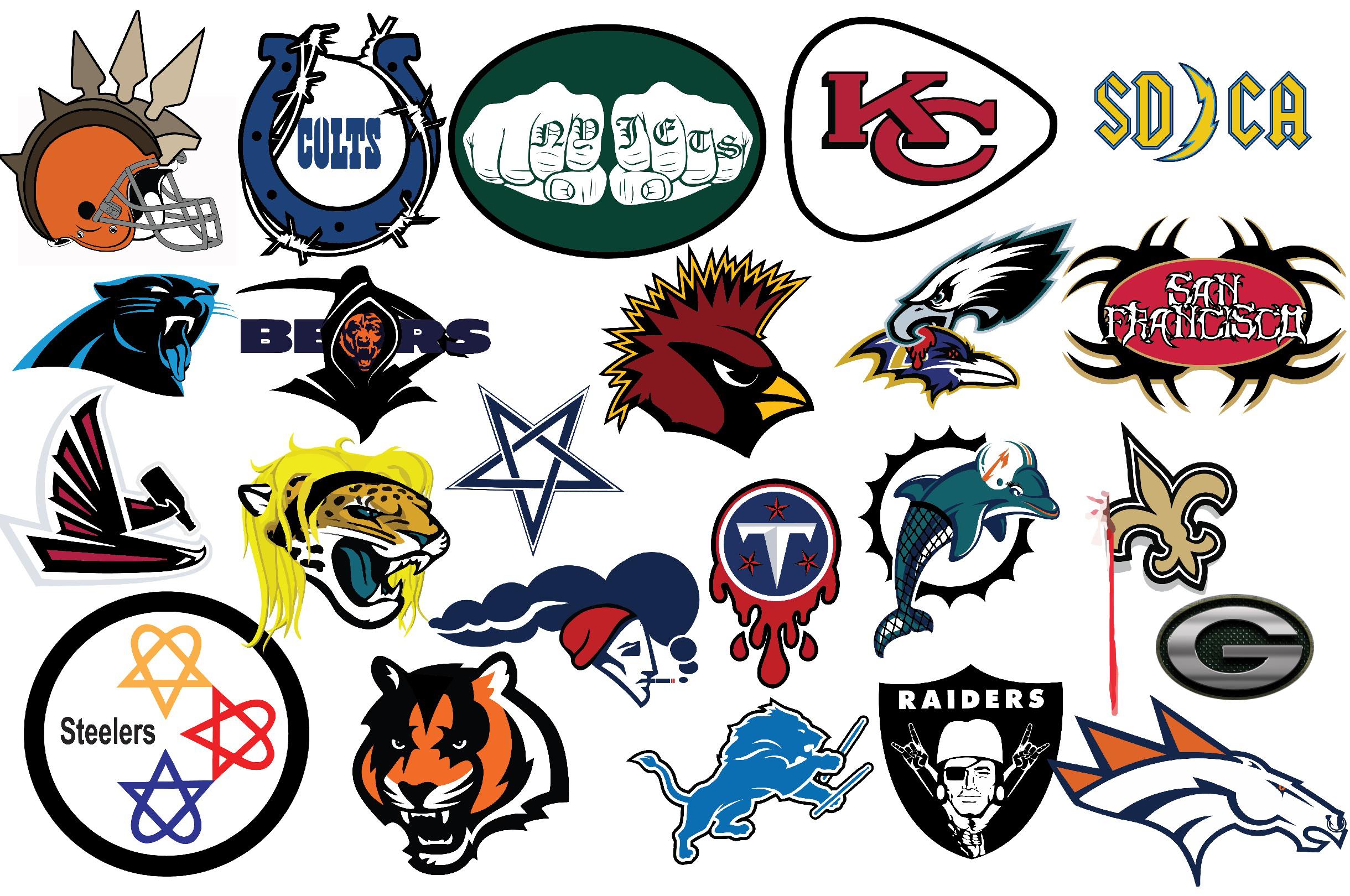 All NFL Teams Logos Redesigned As Metal Bands